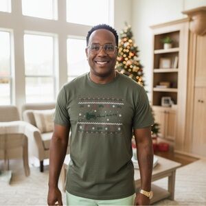 Festive Green Holiday T-Shirt Unisex